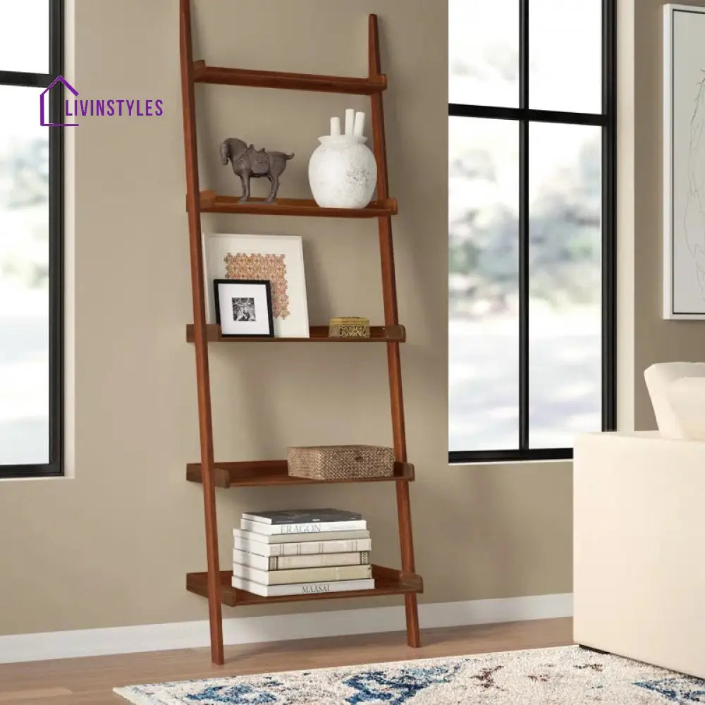 Milana Solid Wood Bookshelves | Bookshelf for Living Room | Bedroom | Drawing Room | Study Room