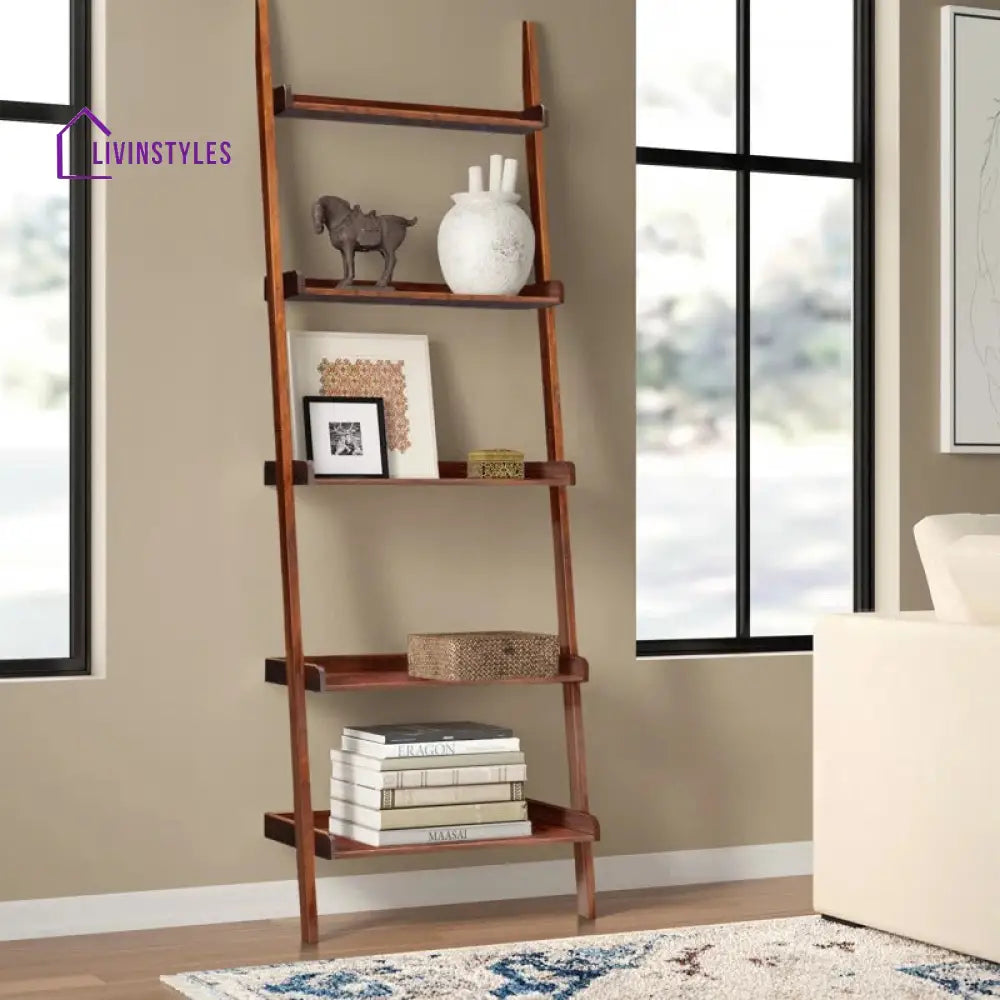 Milana Solid Wood Bookshelves | Bookshelf for Living Room | Bedroom | Drawing Room | Study Room