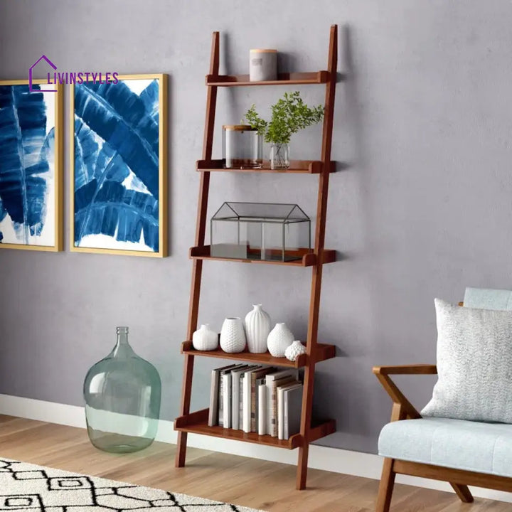 Milana Solid Wood Bookshelves | Bookshelf for Living Room | Bedroom | Drawing Room | Study Room
