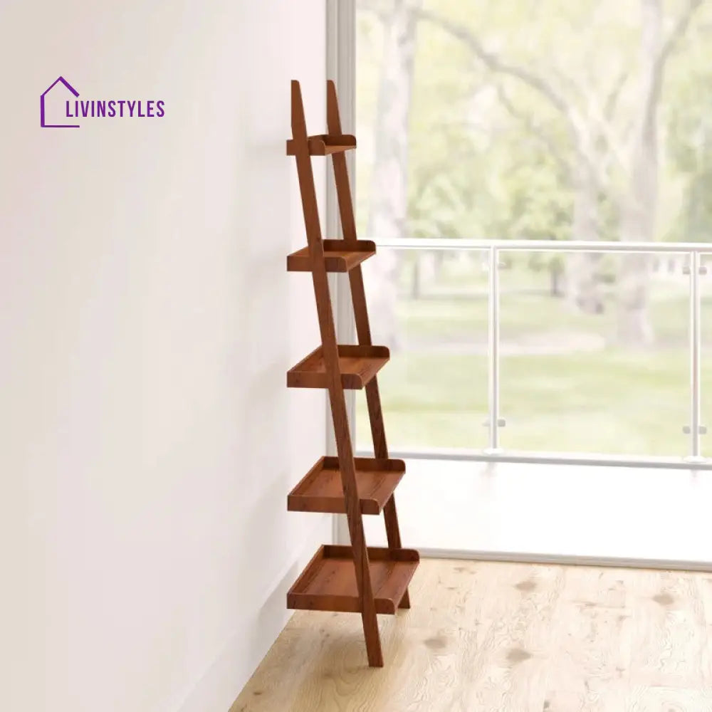 Milana Solid Wood Bookshelves | Bookshelf for Living Room | Bedroom | Drawing Room | Study Room
