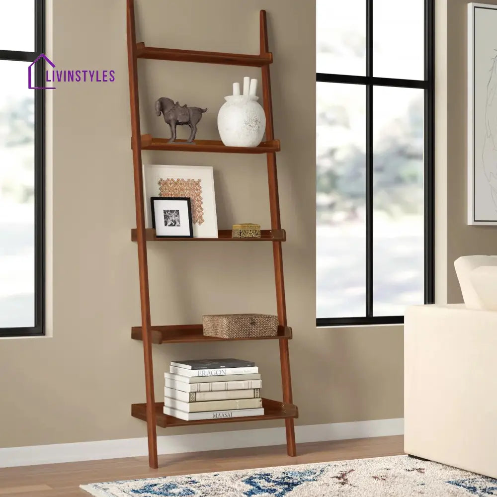 Milana Solid Wood Bookshelves | Bookshelf for Living Room | Bedroom | Drawing Room | Study Room