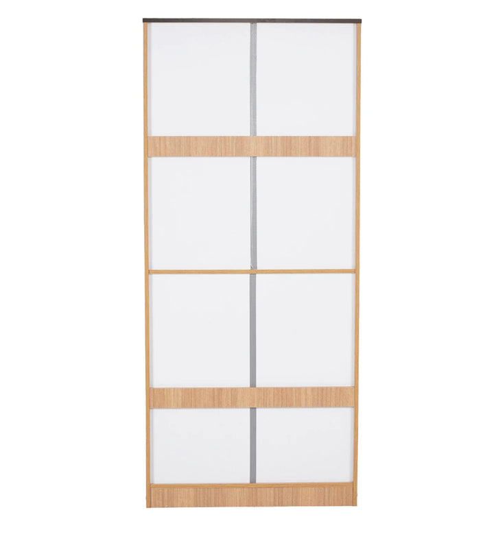 Omkarwood “Milford” Premium 2-Door Engineered Wood Wardrobe with Mirror & Drawer – Urban Teak Finish