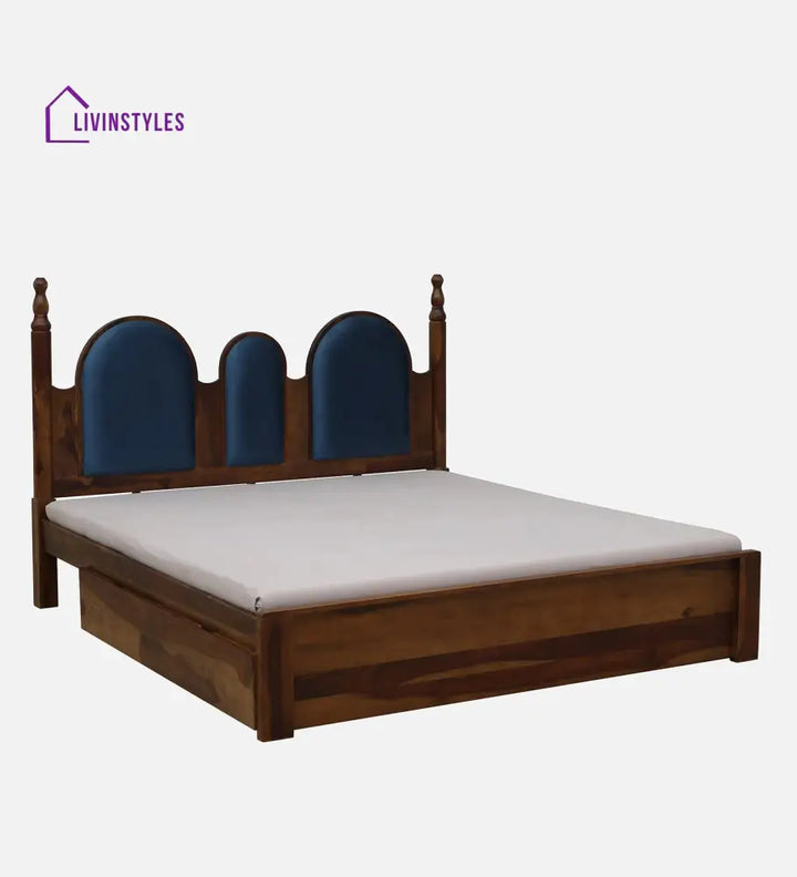 Millie Sheesham King Size Bed With Drawer Storage