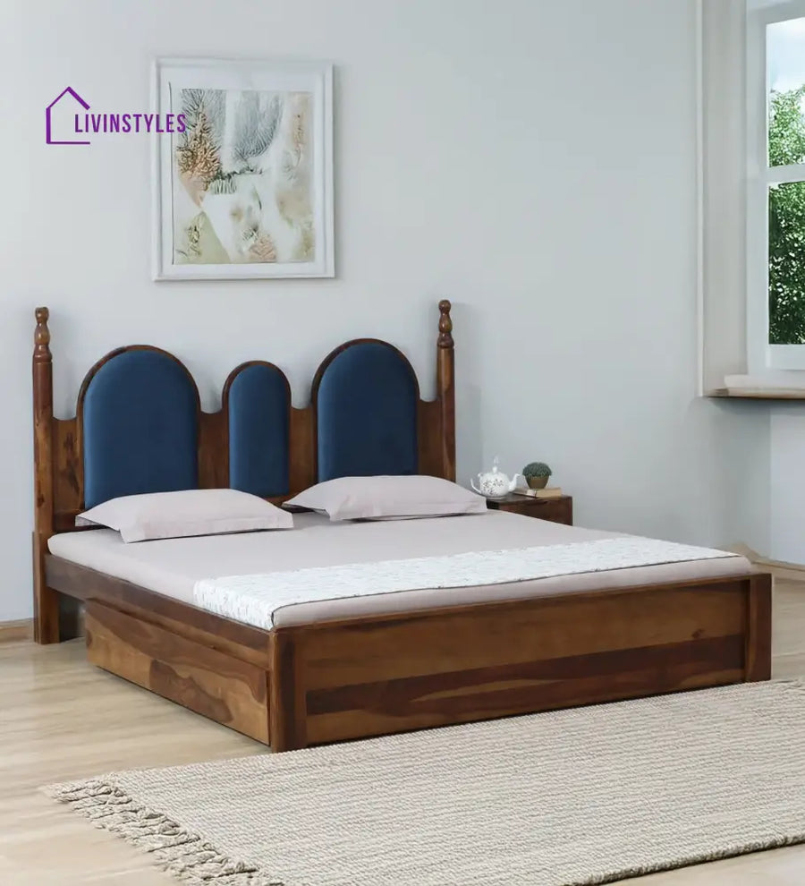 Millie Sheesham King Size Bed With Drawer Storage