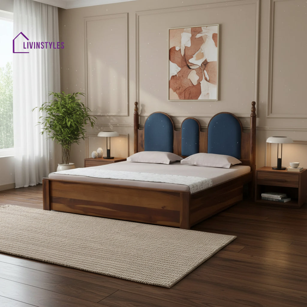 Millie Sheesham King Size Bed With Drawer Storage