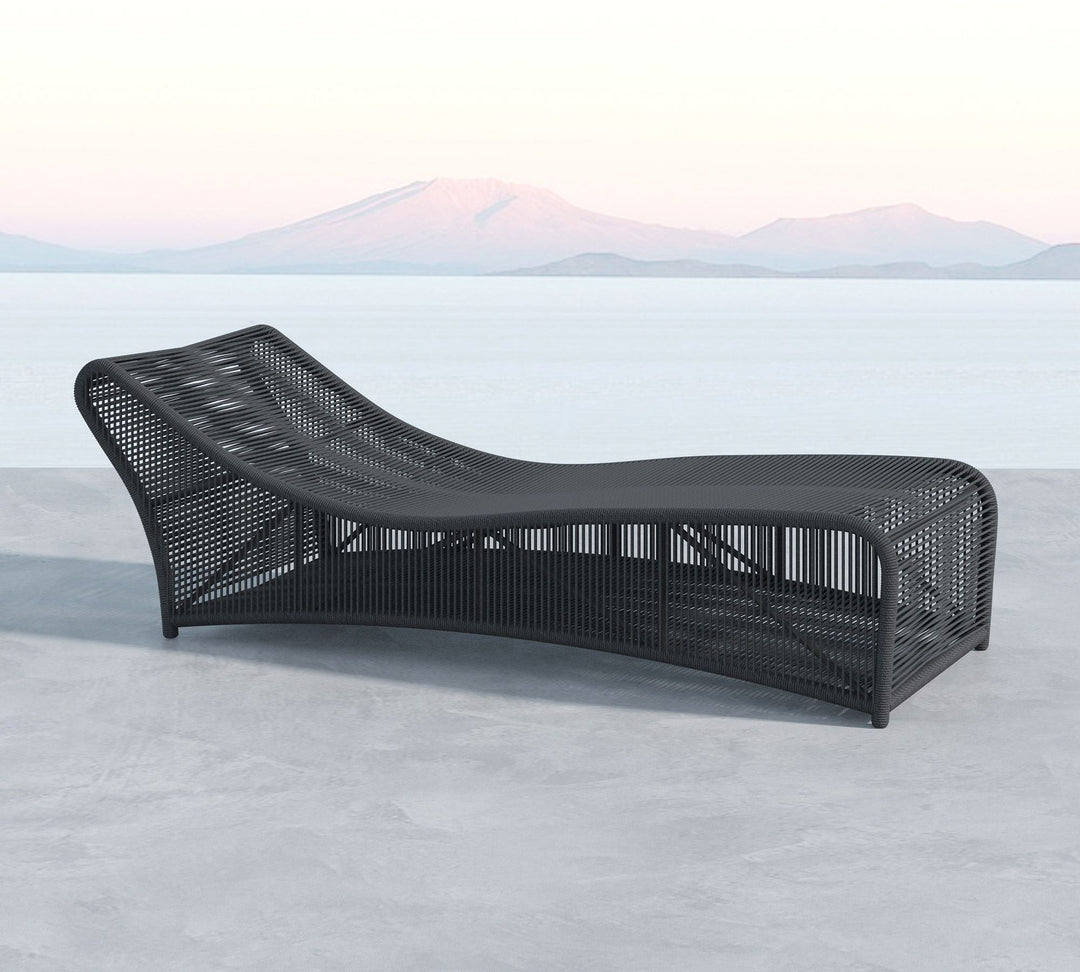 Arcuri Outdoor Swimming Poolside Lounger Braided & Rope