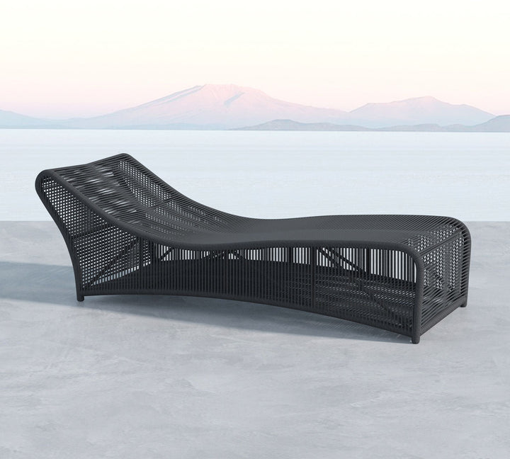 Arcuri Outdoor Swimming Poolside Lounger Braided & Rope