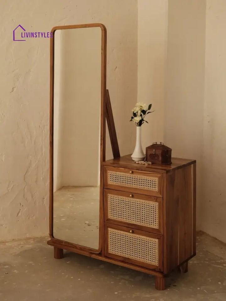 Minakshi solid wood dressing table for bedroom