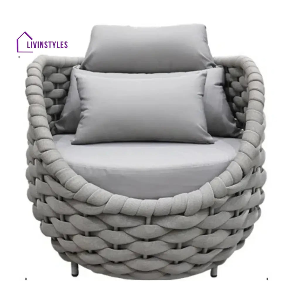 Minami Nest Shape 3-Piece Hand-Woven Rope Patio Set - Patio Set