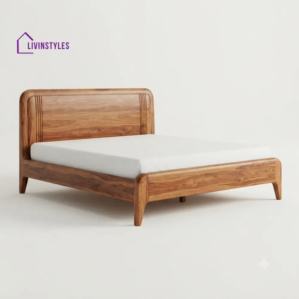 Minenhle Wooden Double Bed | King Size Bed | Queen Size Bed - Bed Without Storage