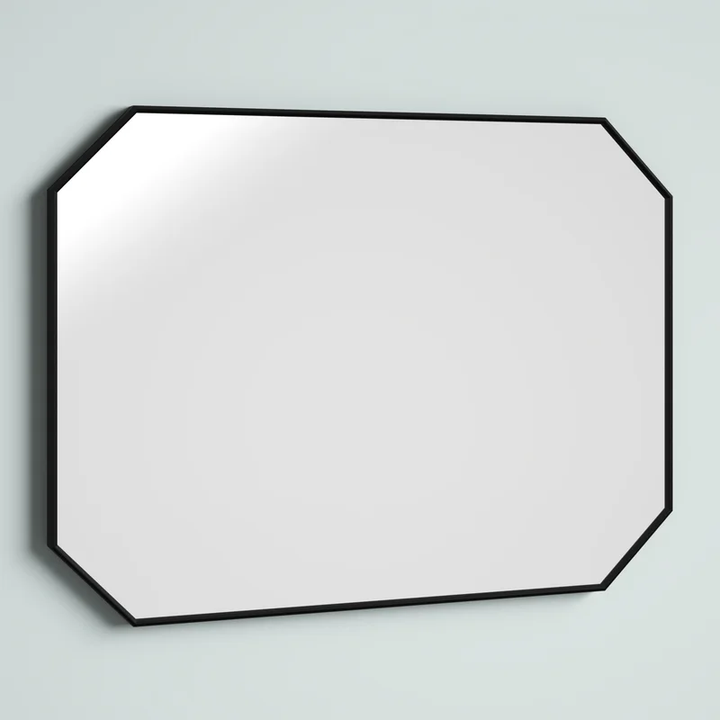 Bunny Minimalist Rectangular Designer Black Metal Finish Bathroom Mirror Wall Mirror