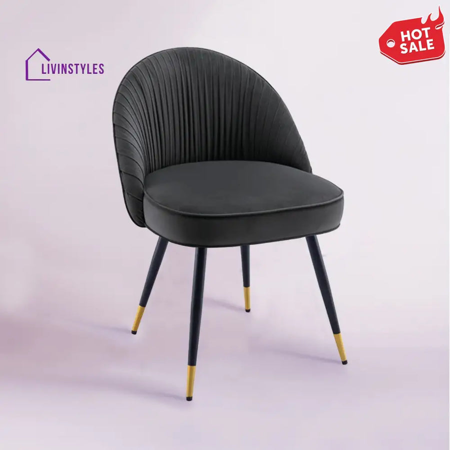 Minimalist Velvet Dining Table Chair Black Furniture