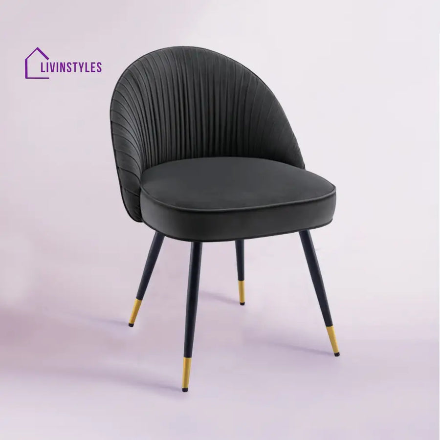 Minimalist Velvet Dining Table Chair Black Furniture
