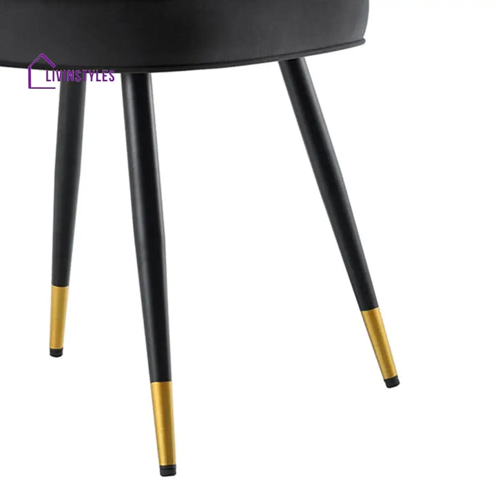 Minimalist Velvet Dining Table Chair Black Furniture