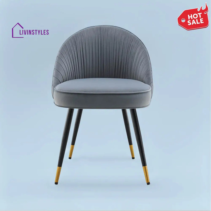Minimalist Velvet Dining Table Chair Grey Furniture