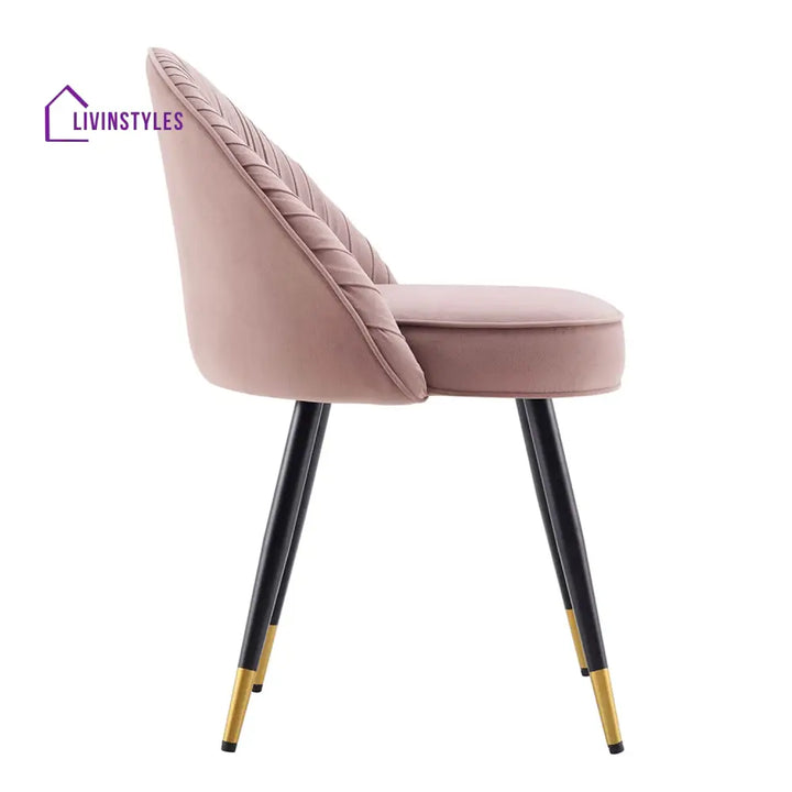 Minimalist Velvet Dining Table Chair Pink Furniture