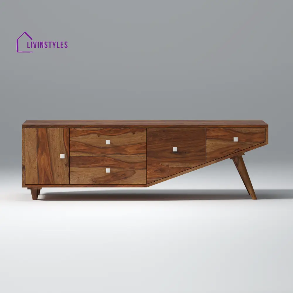 Mira Sheesham Wood TV Unit in Light Walnut Colour tv units