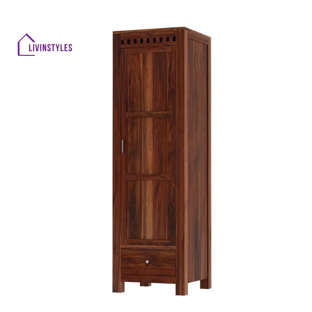 Miranda single door sheesham wood wardrobe