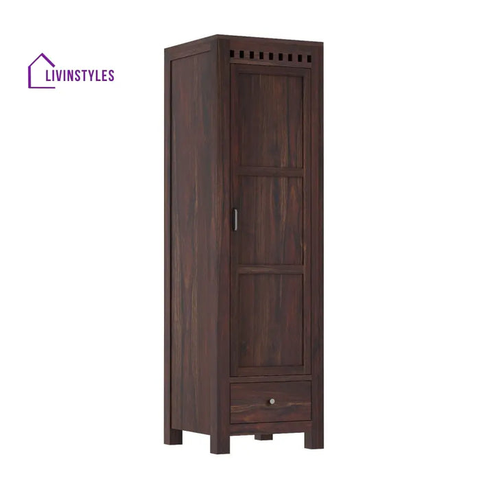 Miranda single door sheesham wood wardrobe