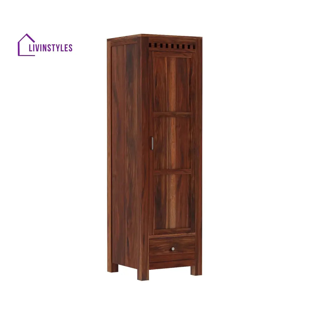 Miranda single door sheesham wood wardrobe