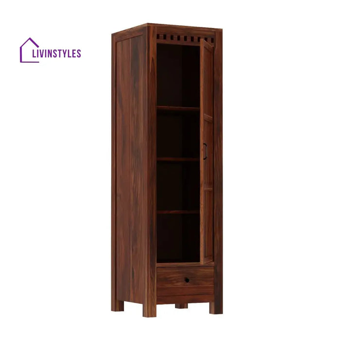 Miranda single door sheesham wood wardrobe