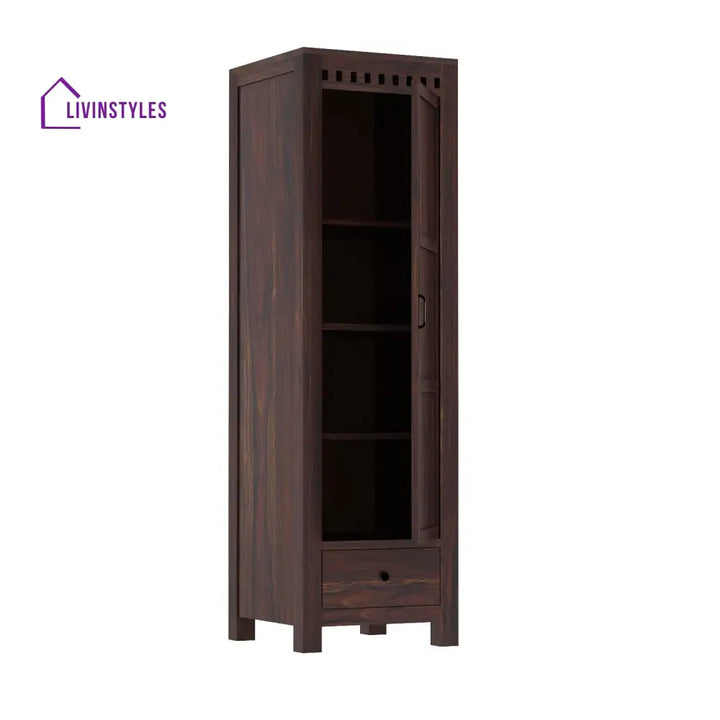 Miranda single door sheesham wood wardrobe