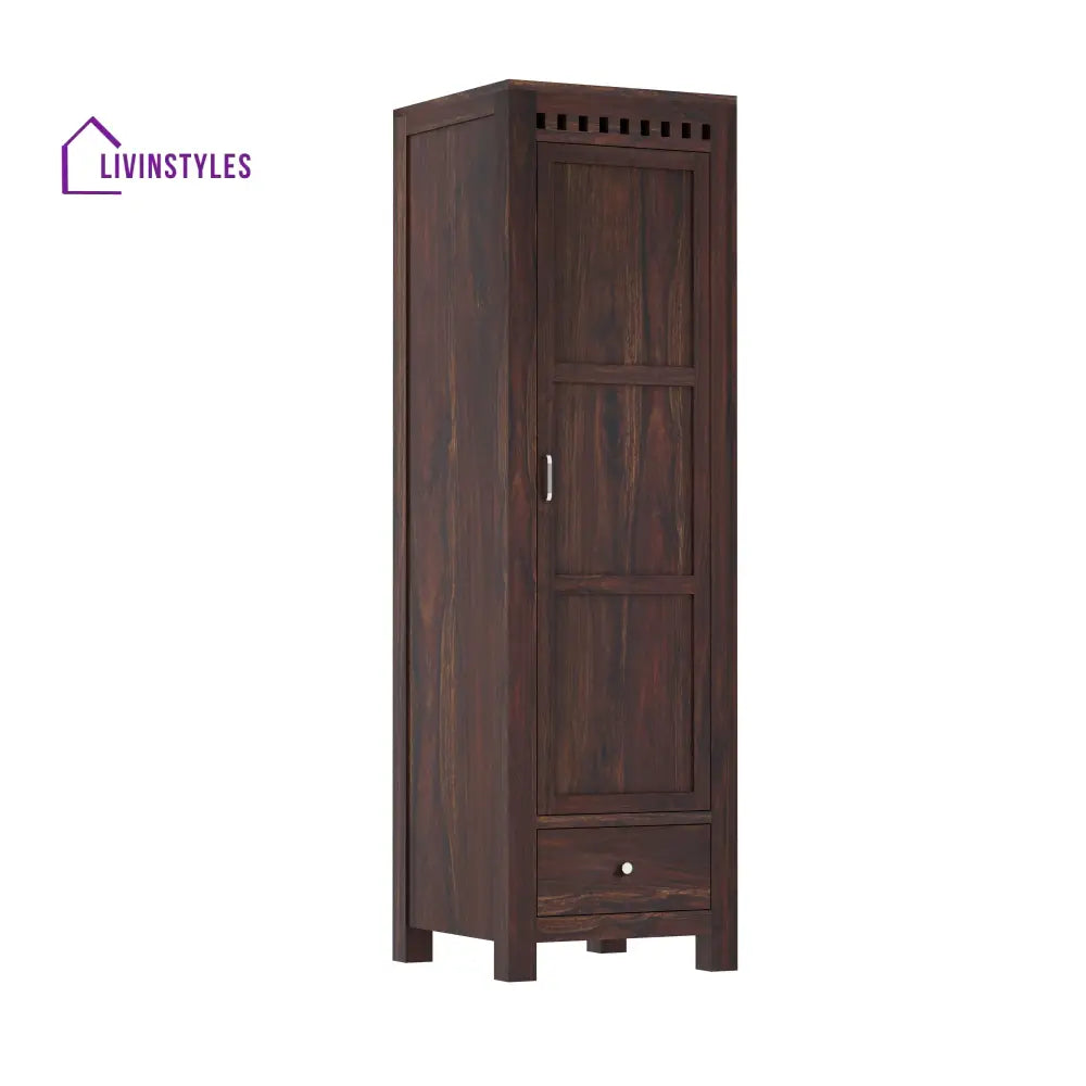 Miranda single door sheesham wood wardrobe