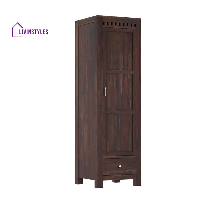 Miranda single door sheesham wood wardrobe