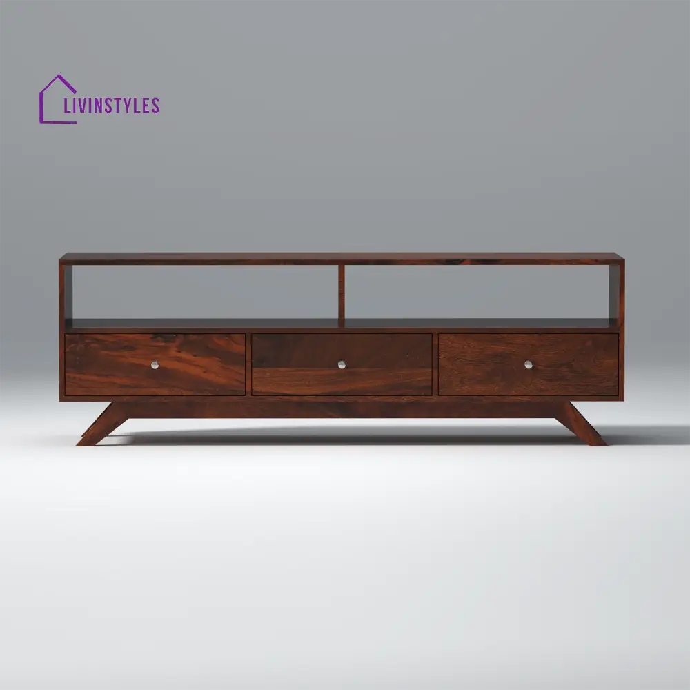 Miroslava Sheesham Wood TV Unit in Dark Maharani Colour tv units