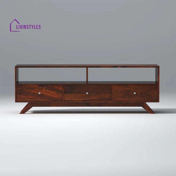 Miroslava Sheesham Wood TV Unit in Dark Maharani Colour tv units