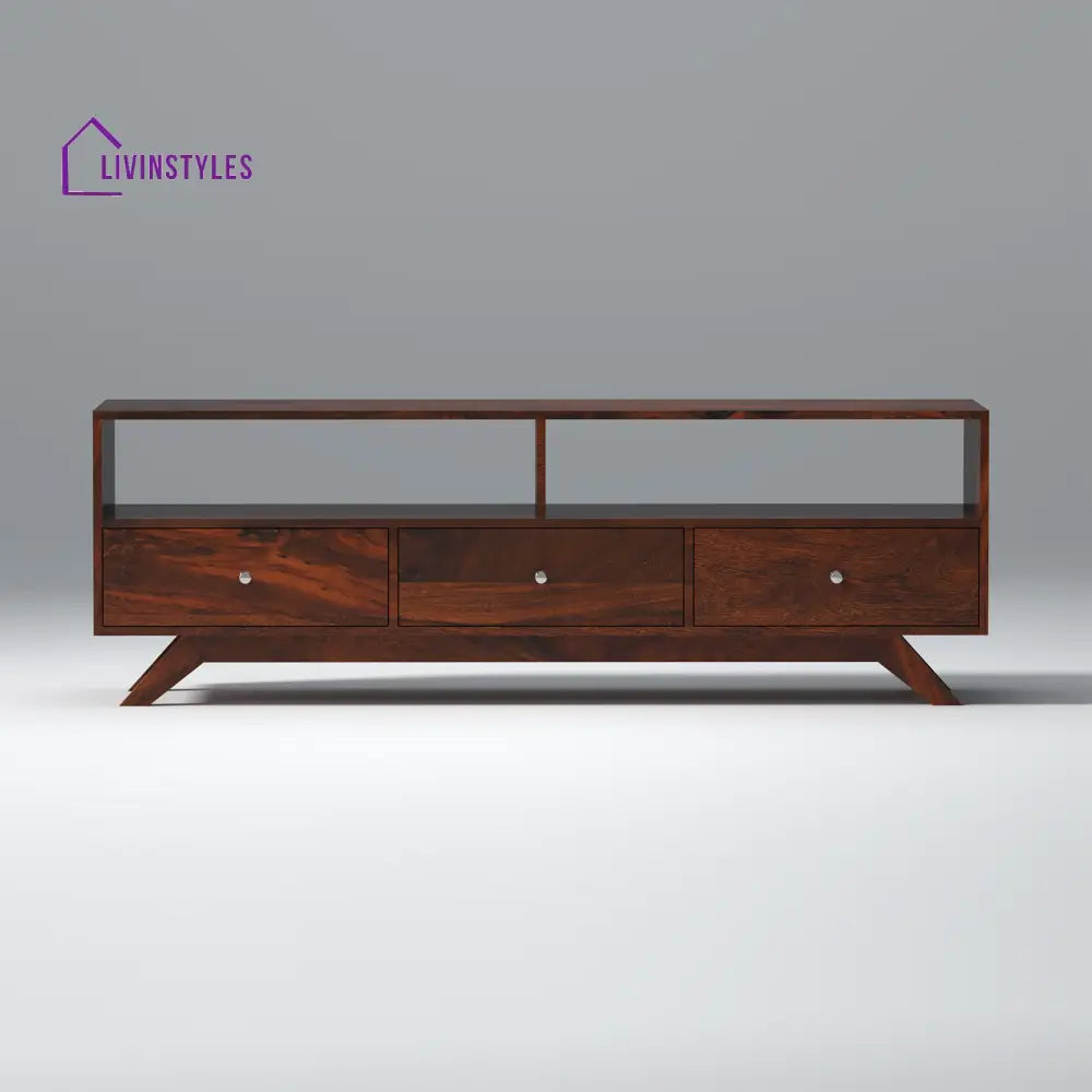 Miroslava Sheesham Wood TV Unit in Dark Maharani Colour tv units