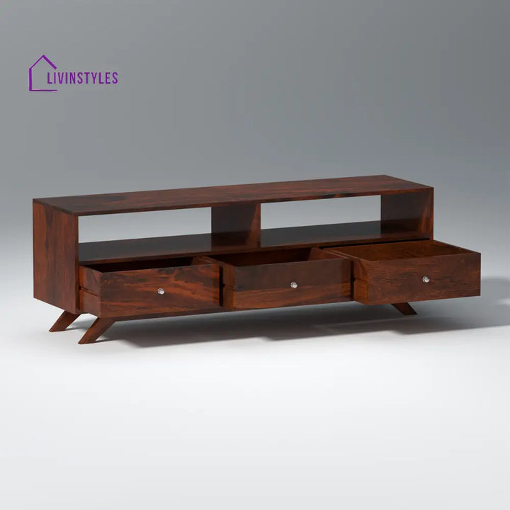 Miroslava Sheesham Wood TV Unit in Dark Maharani Colour tv units
