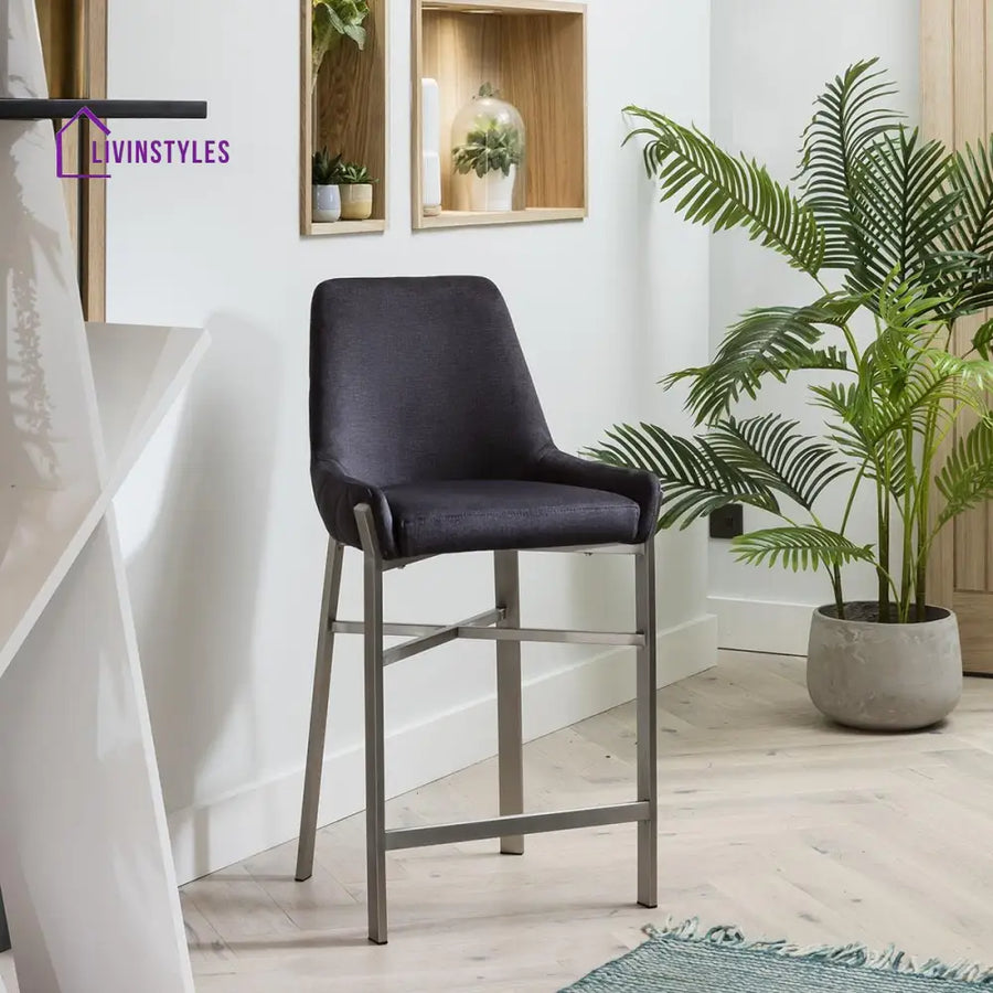 Miroslava Ultra-Modern Bar Stool Charcoal Grey Kitchen / Bar Stools