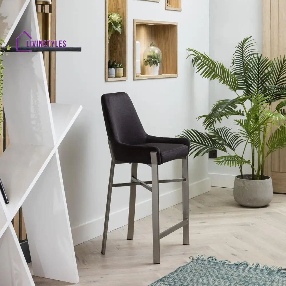 Miroslava Ultra-Modern Bar Stool Charcoal Grey Kitchen / Bar Stools