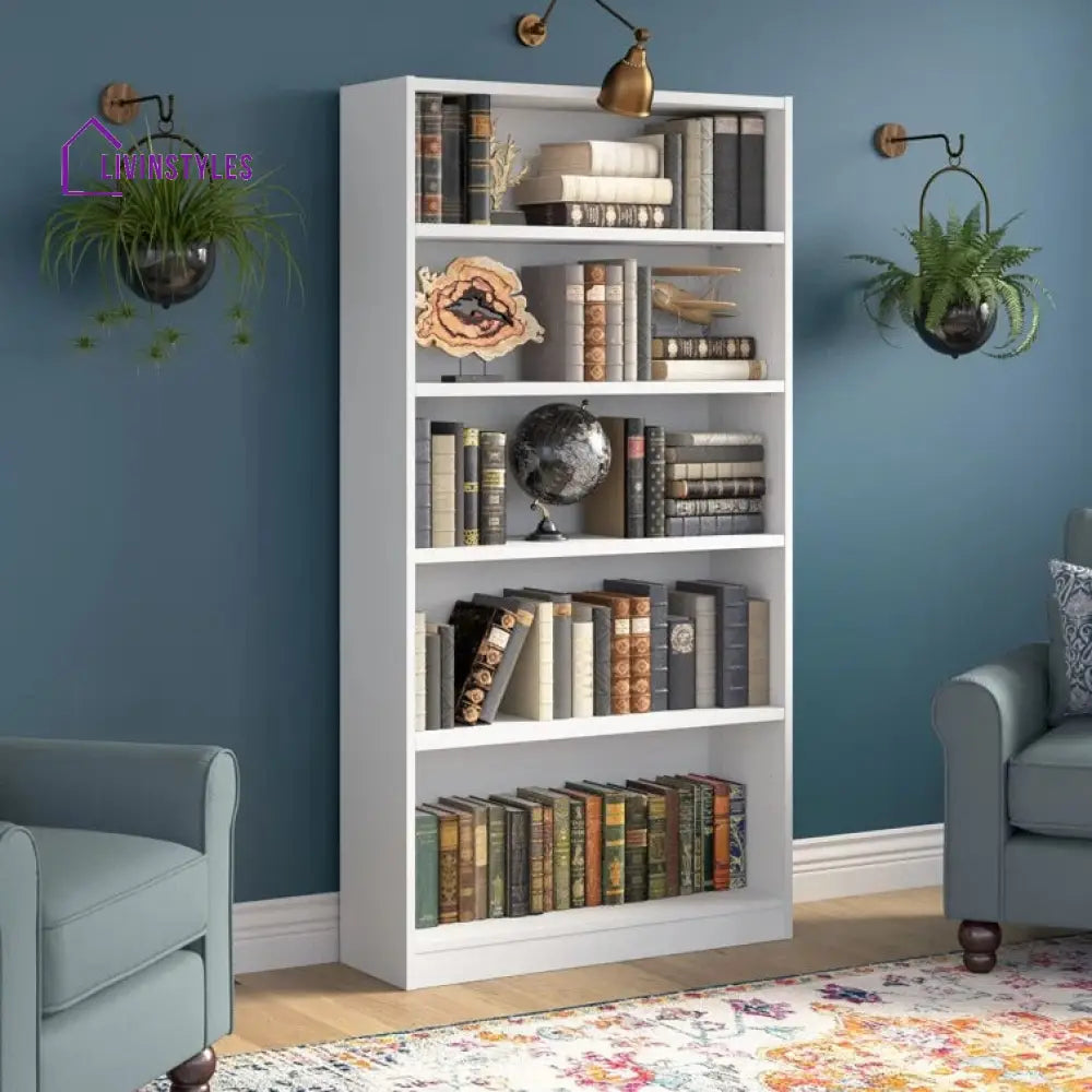 Mirra Engineered Wood Bookshelves | Bookshelf for Living Room | Bedroom | Drawing Room | Study Room