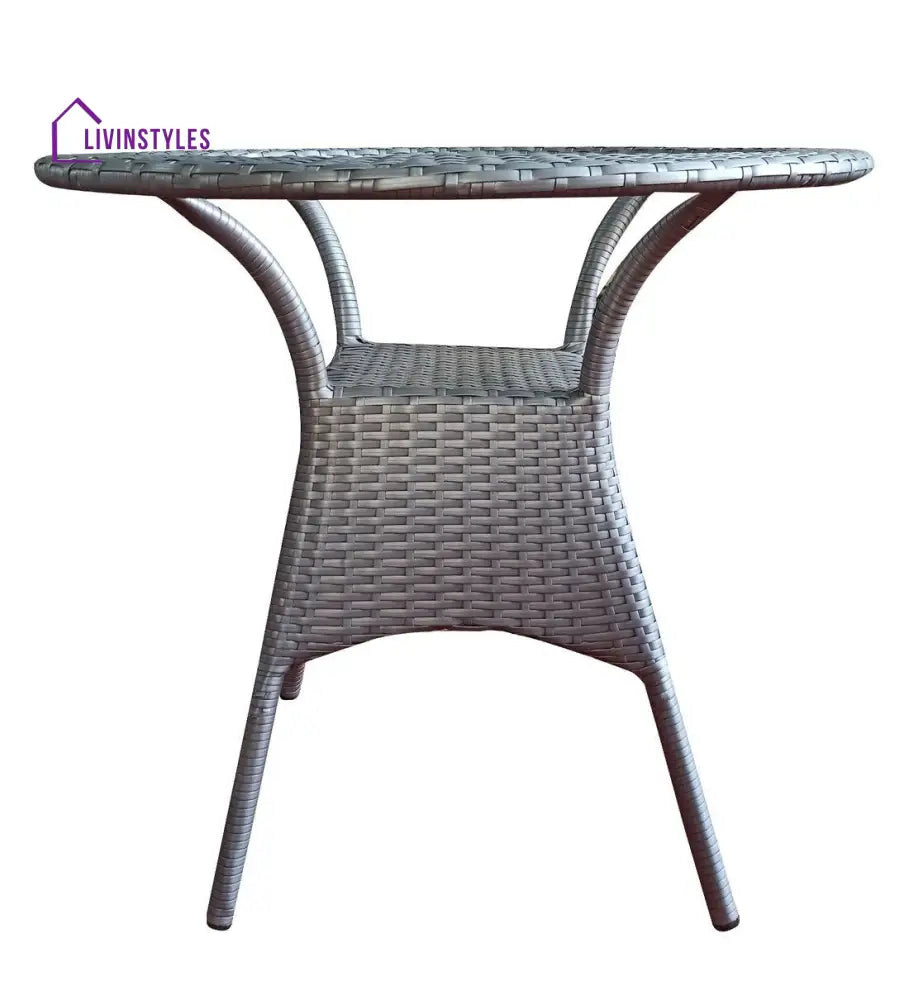 Mishka Outdoor Patio Seating Set 4 Chairs and 1 Table Set (Silver) - Coffee Table Sets
