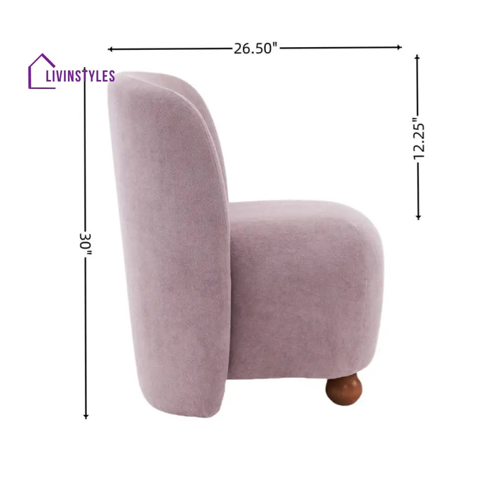 Mishka Solid Wood and Fabric Arm Chair | Living Room Chair | Lounge Chair