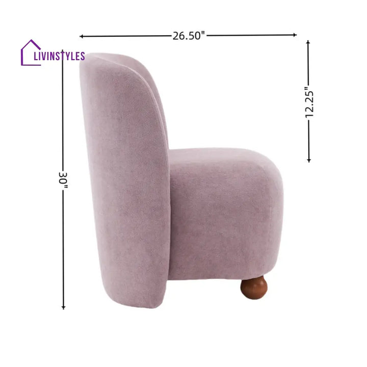 Mishka Solid Wood and Fabric Arm Chair | Living Room Chair | Lounge Chair