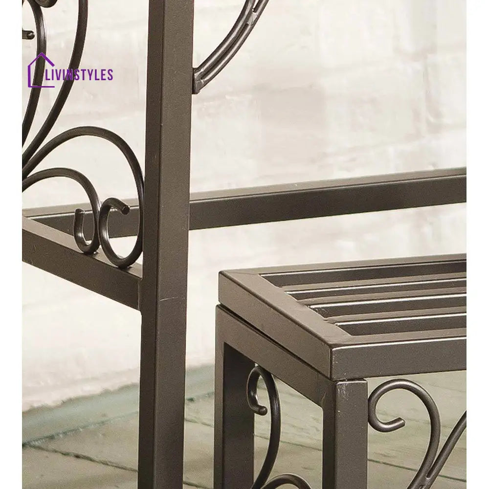 Mitali Metal Black Plant Stand For Balcony