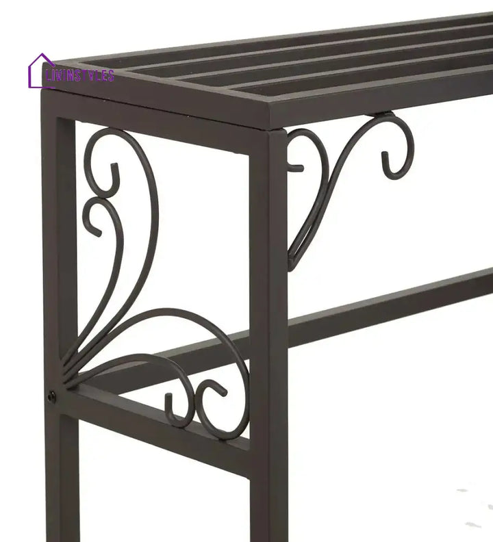Mitali Metal Black Plant Stand For Balcony