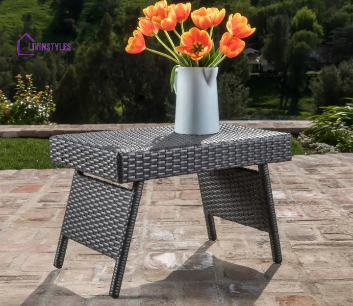 Mitchel Dark Brown Outdoor Lounger With Table