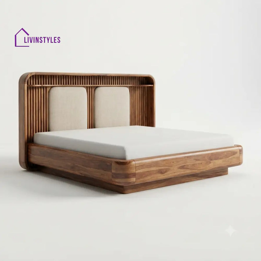 Mmatshepo Wooden Double Bed | King Size Bed | Queen Size Bed - Bed Without Storage