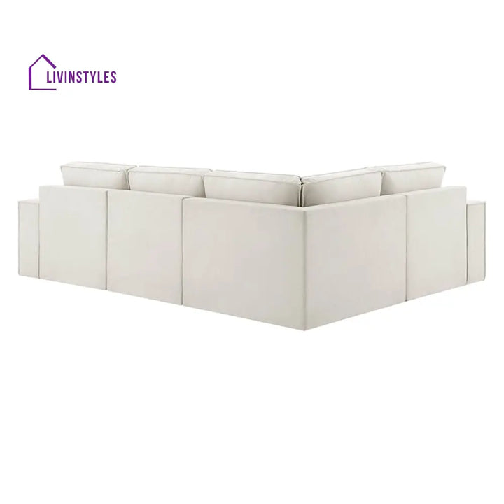 Modesto Small Left Hand L-Shape Sofa - Ivory Sofas