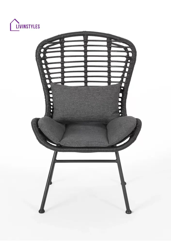 Mohak Outdoor Patio Seating Set 2 Chairs and 1 Table Set (Black) - Coffee Table Sets