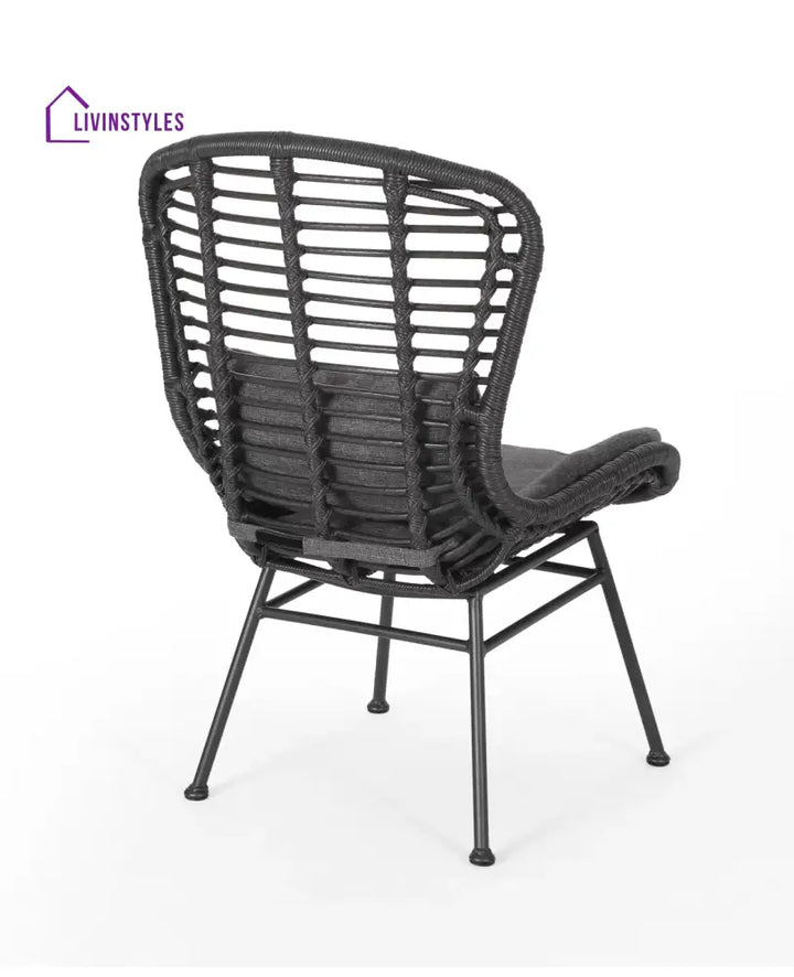 Mohak Outdoor Patio Seating Set 2 Chairs and 1 Table Set (Black) - Coffee Table Sets