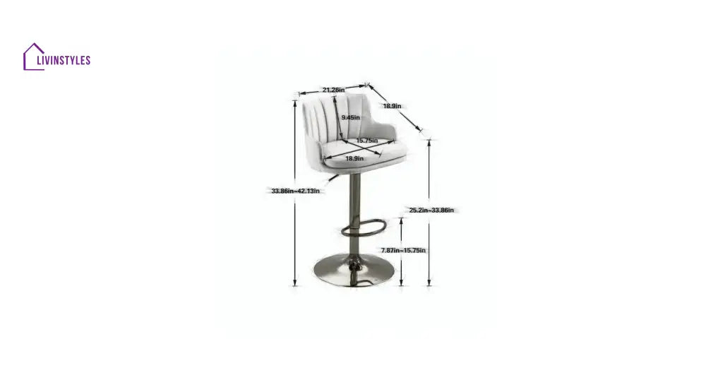 Mohan Grey Color Oliver Bar Stool