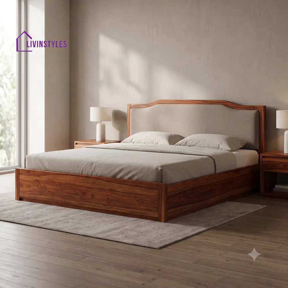 Mohana Wooden Bed | Solid Wood Double Bed | Wooden King size bed & Wooden Queen size bed