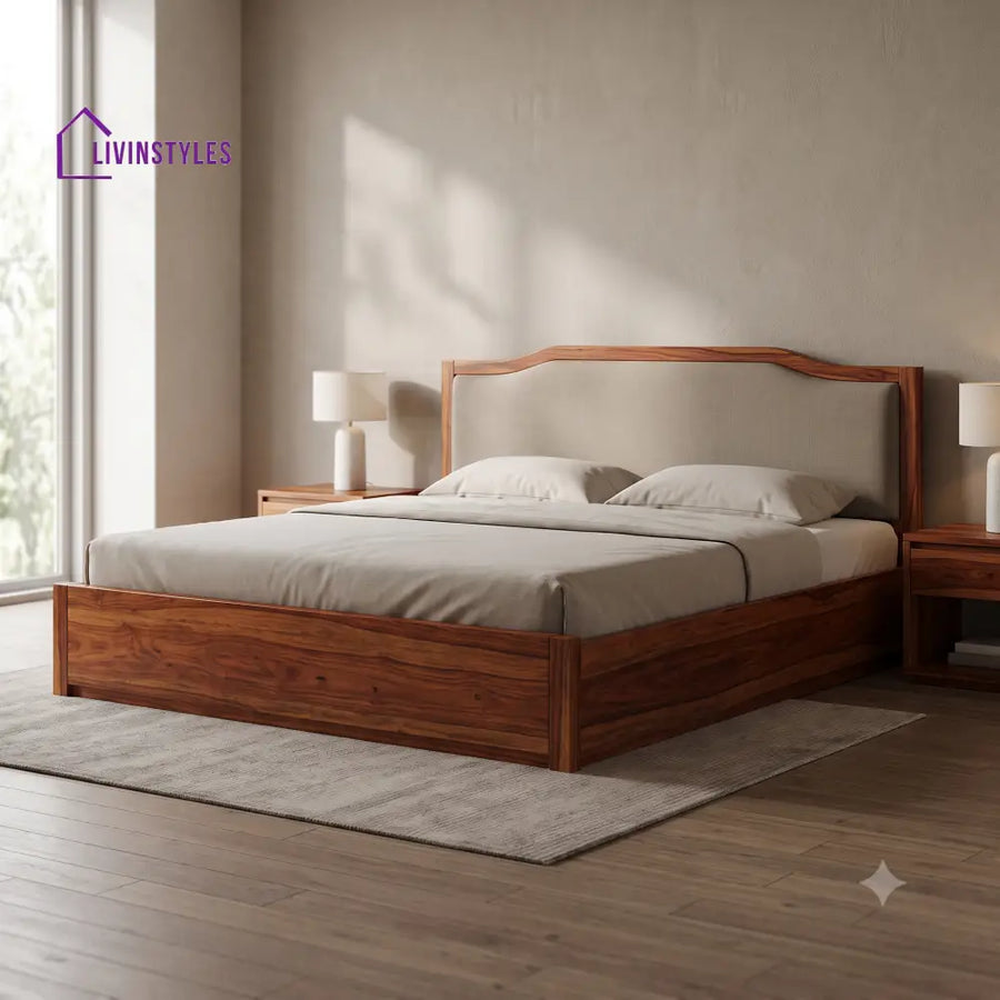 Mohana Wooden Bed | Solid Wood Double Bed | Wooden King size bed & Wooden Queen size bed