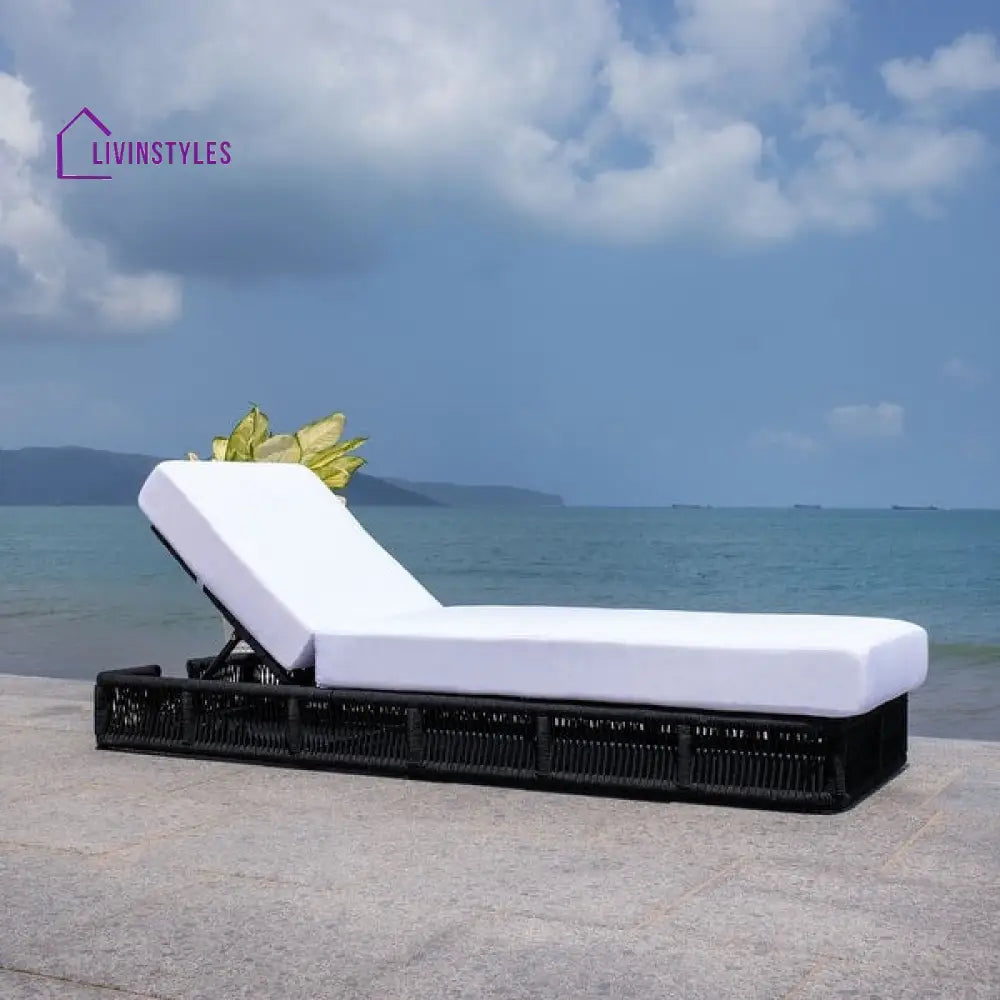 Mohit Outdoor Sun Lounger - Black