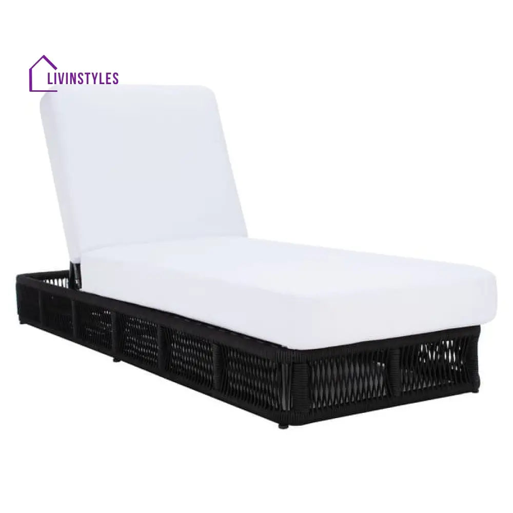 Mohit Outdoor Sun Lounger - Black